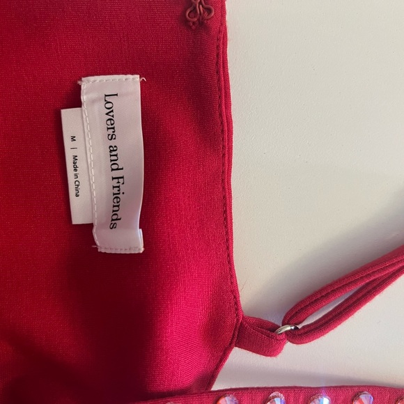 Lovers and Friends Lavina Jumpsuit/Romper in Cherry Red size medium - Picture 6 of 7